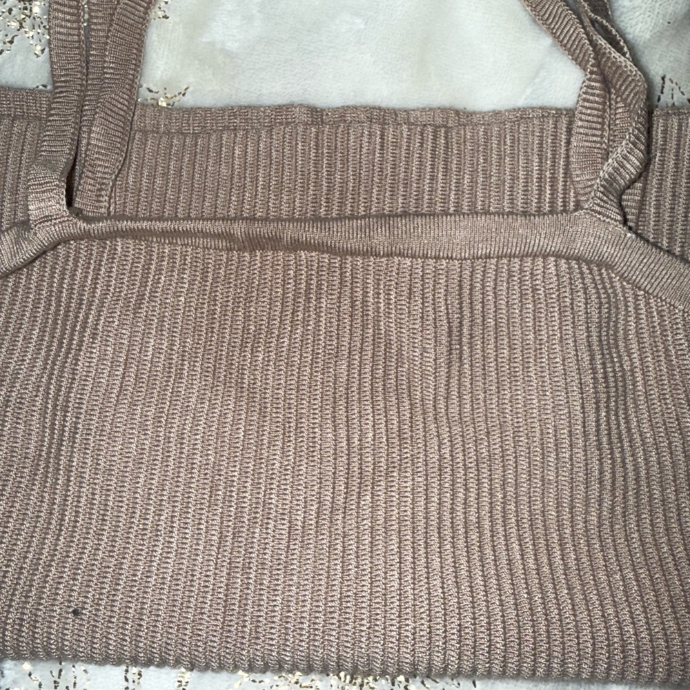 Stylish Tan Ribbed Tank Top - Picture 4 of 4